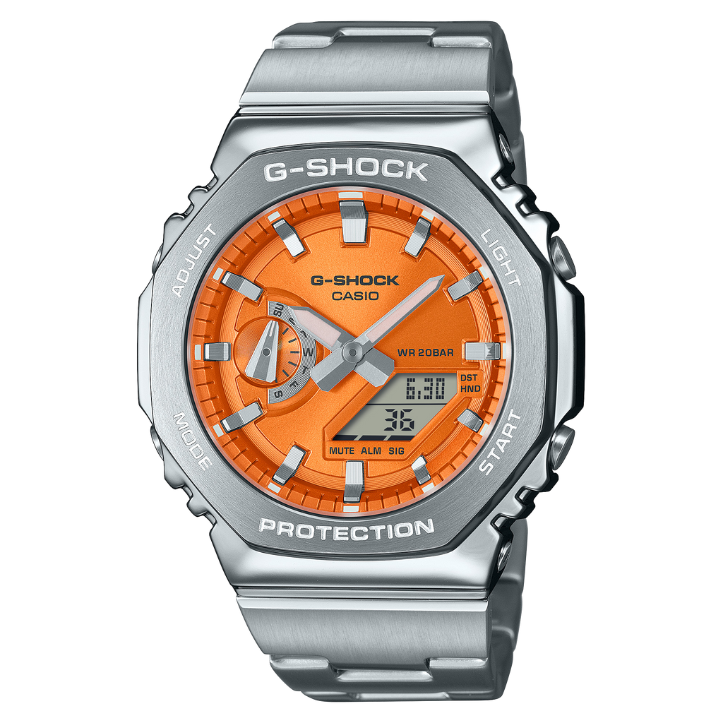 G-Shock G-Steel Octagonal Orange Dial Watch GM-2110D-4A – Beach