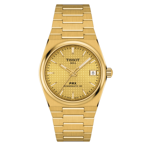 Tissot PRX Powermatic 80 35mm Gold Watch T1372073302100