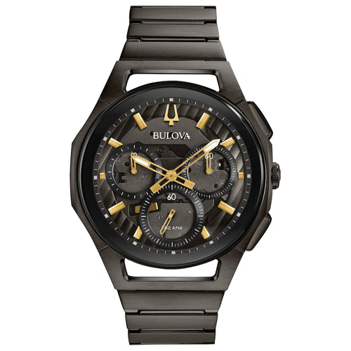 Bulova Men's CURV Chronograph Gunmetal Watch 96A206