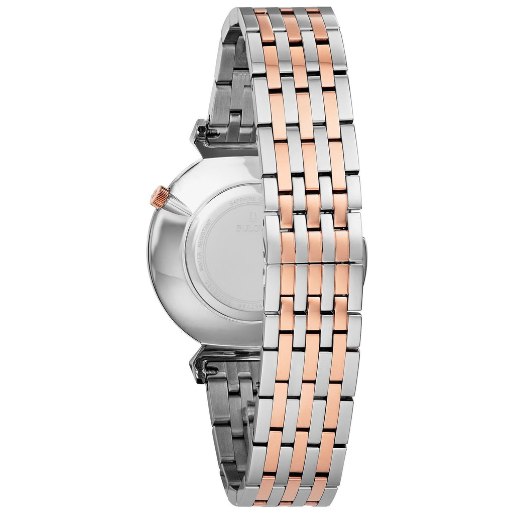 Bulova Men's Classic Regatta Black Dial Two-Tone Stainless Steel