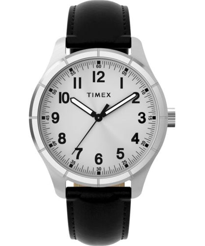 Timex Main Street Leather Bank Watch TW2Y16000