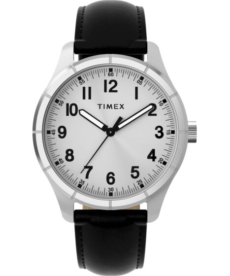 Timex Main Street Leather Bank Watch TW2Y16000