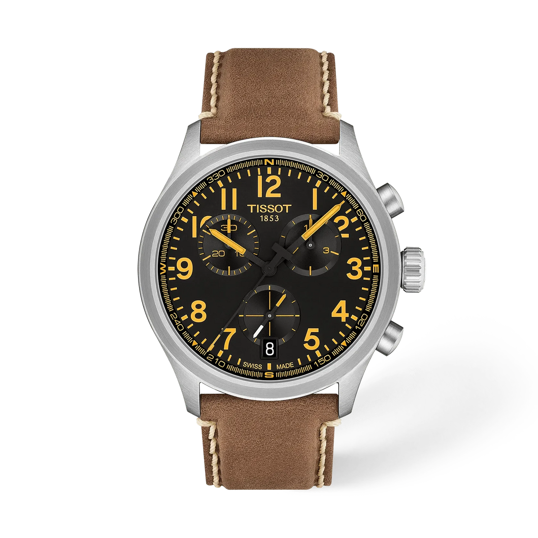 Tissot Chrono L 42MM Brown Leather Band Quartz Watch T1164171605201