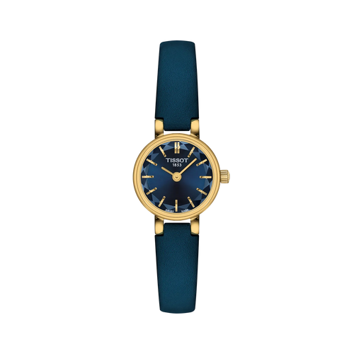 Tissot Lovely Round Blue Dial Ladies Gold 19.5mm Watch T1400093604100