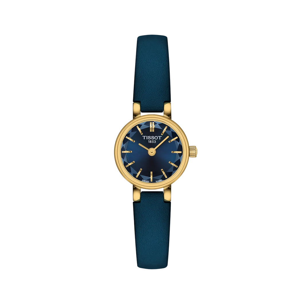 Tissot Lovely Round Blue Dial Ladies Gold 19.5mm Watch T1400093604100