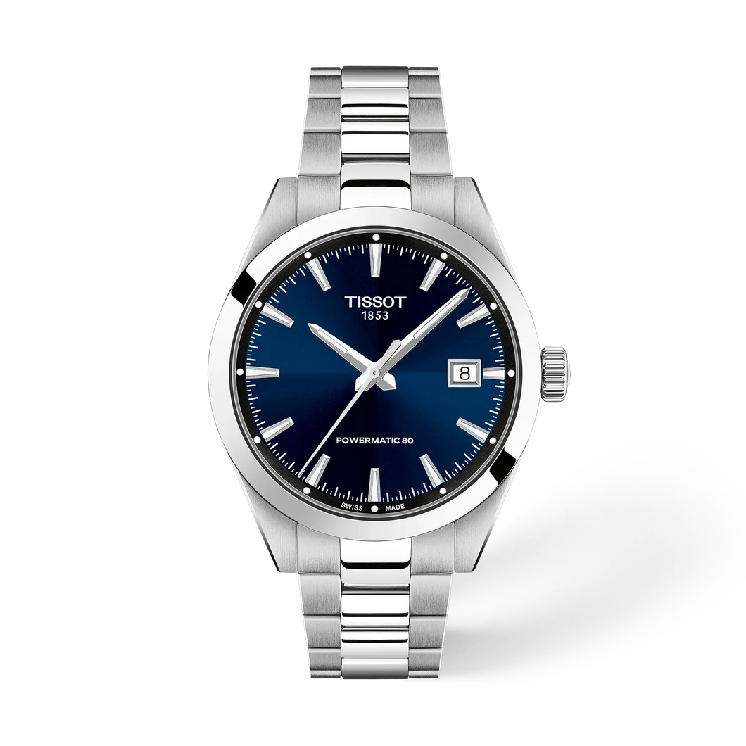 Tissot Gentleman 38MM Powermatic 80 Blue Dial Watch T1658071104100