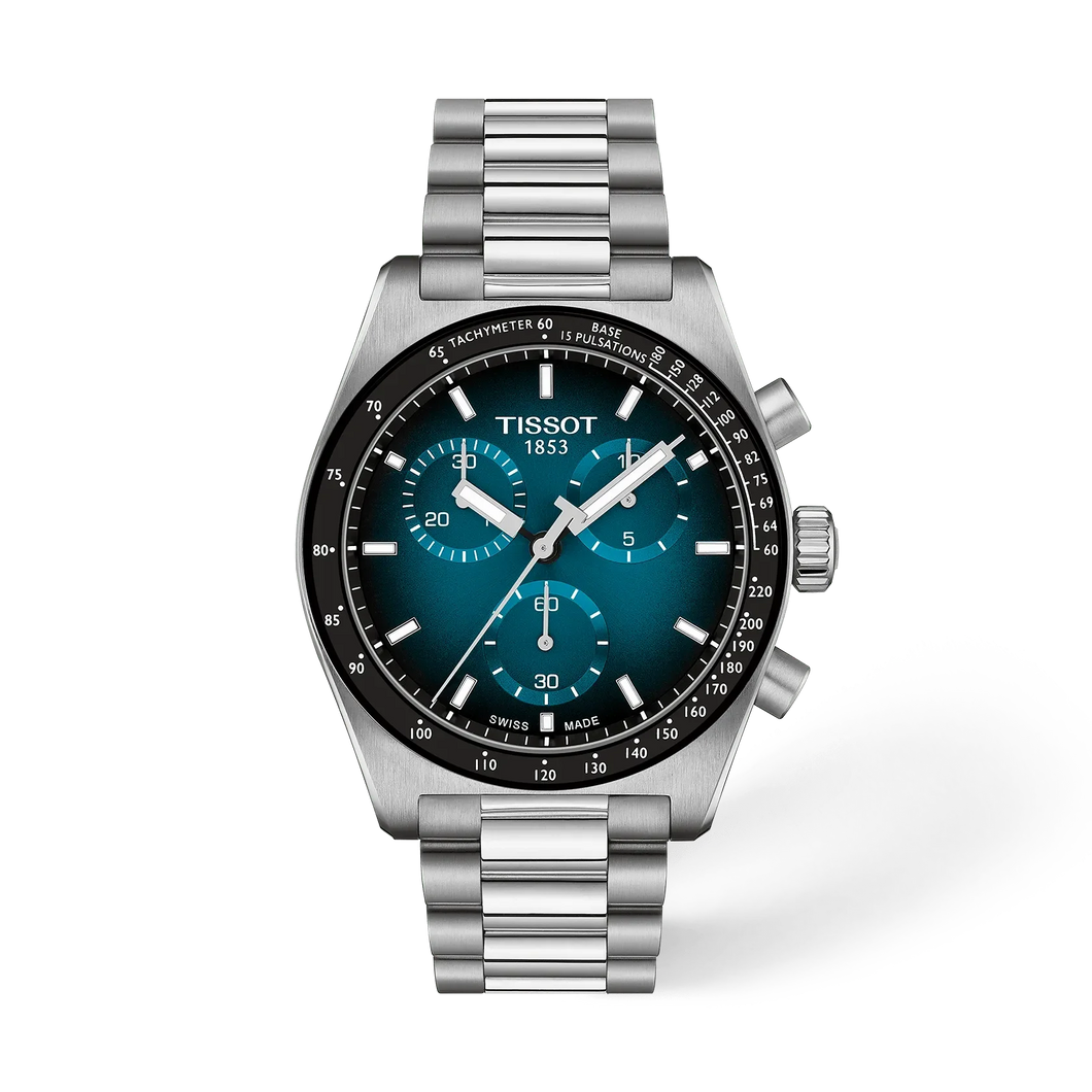 Tissot PR516 40mm Chronograph Blue Gradient Dial Watch T1494171104101