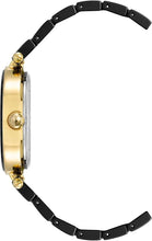 Anne Klein Ceramic Two-Toned Black & Gold Diamond Accented Ladies Watch AK-1018BKBK