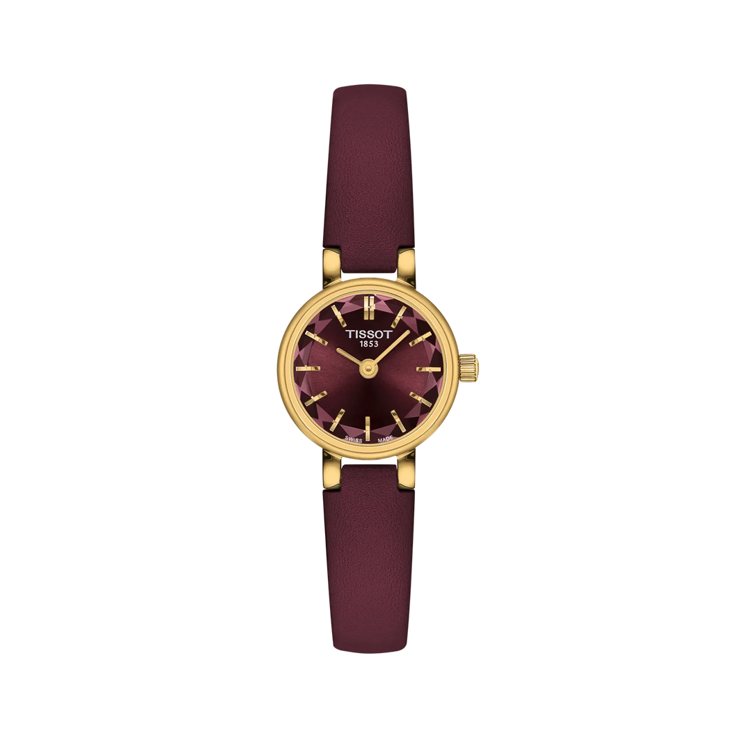 Tissot Lovely Round Bordeaux Dial Ladies 19.5mm Watch T1400093637100