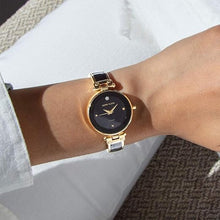 Anne Klein Diamond Accented 28MM Black & Gold Toned Ladies Watch AK-1980BKGB