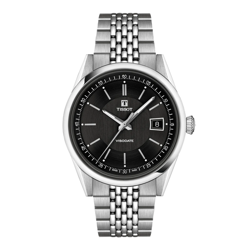 Tissot Visodate Stainless Steel Black Dial 39mm Watch T1574071105100