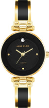 Anne Klein Diamond Accented 28MM Black & Gold Toned Ladies Watch AK-1980BKGB