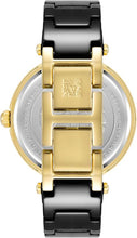 Anne Klein Ceramic Two-Toned Black & Gold Diamond Accented Ladies Watch AK-1018BKBK
