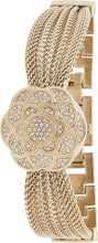 Anne Klein 20MM Gold-Tone Ladies Crystal-Accented Watch AK-1046CHCV