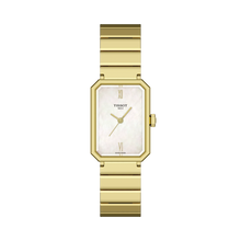 Tissot SRV Rectangular White MOP Gold Watch T1601103311300