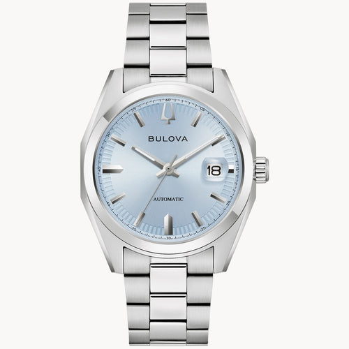 BULOVA SURVEYOR ICE BLUE AUTOMATIC 39MM WATCH 96B469