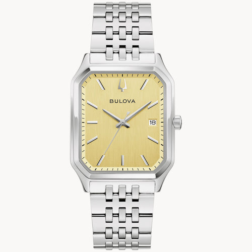 BULOVA WE ARE ALL HERE CHAMPAGNE DIAL SLIM WATCH 96B471