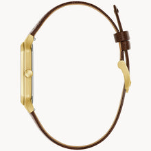 BULOVA WE ARE ALL HERE SLIM LEATHER WATCH 97B235