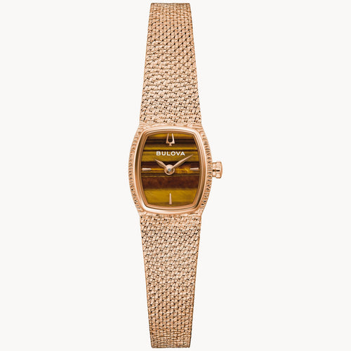 BULOVA GODDESS OF TIME TIGER'S EYE DIAL 97L185