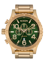 Nixon Sentry Gold Green Sunray Quartz Watch A1389-1919
