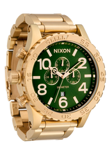 Nixon Sentry Gold Green Sunray Quartz Watch A1389-1919