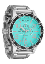 51-30 CHRONO Turquoise Dial Stainless Steel Oversized Watch A1389-2084