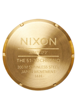 Nixon 51-30 Chrono 4th Dim Gold Stainless Steel Quartz Watch A1389-5358