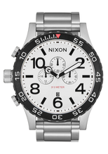 Nixon 51-30 Chrono Sliver White Lume 51MM Watch A1389-5371