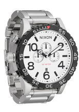 Nixon 51-30 Chrono Sliver White Lume 51MM Watch A1389-5371