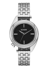 Nixon Eddy Sliver Tone Quartz Black Dial Watch A1459-2871