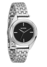 Nixon Eddy Sliver Tone Quartz Black Dial Watch A1459-2871