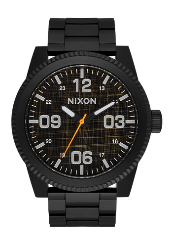 Nixon Corporal Stainless Steel Super Black Quartz Watch A346-5305