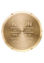 Nixon Sentry Stainless Steel Green Sunray Watch A356-1919