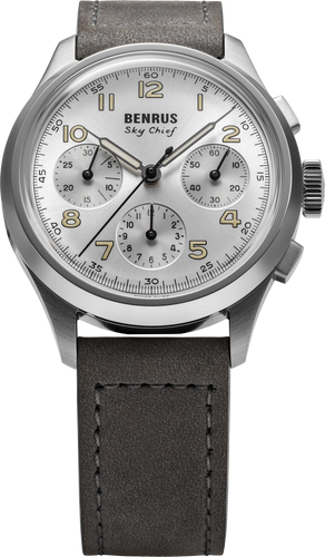 BENRUS SKY CHIEF CIRRUS WHITE 36MM SKY-SS-W-036-01
