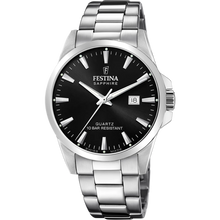 Festina Swiss Made Black Dial Stainless Steel Watch F20024-4