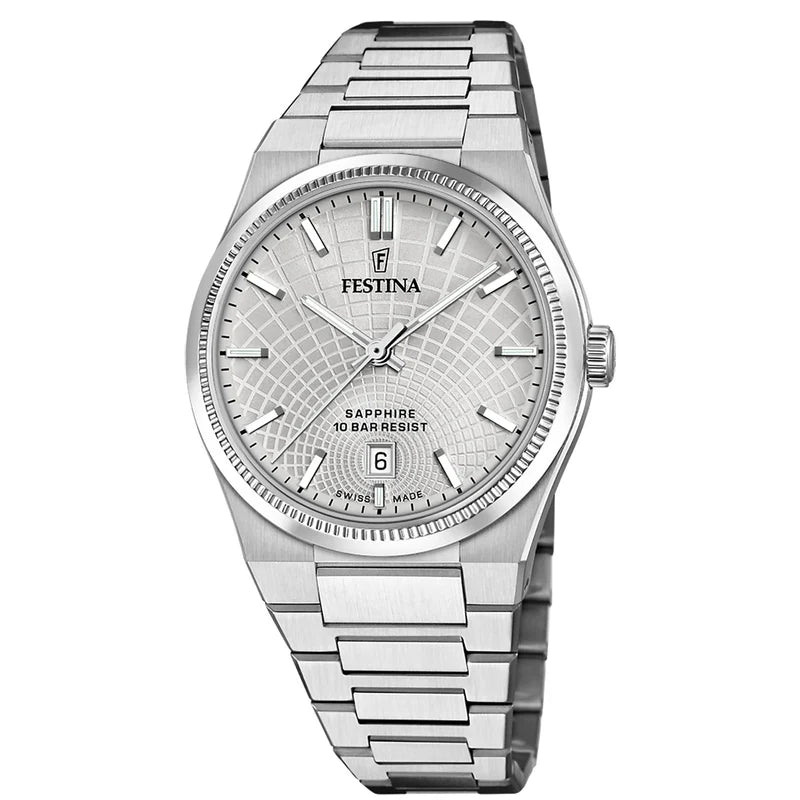 Festina Swiss Made Rive Stainless Steel Quartz Men's Watch F20051-2