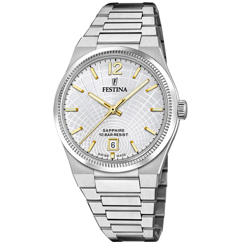 Festina Swiss Made Rive Stainless Steel Watch F20052-2