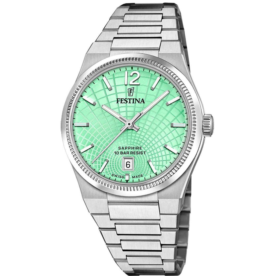 Festina Swiss Made Rive Stainless Steel Watch F20052-4