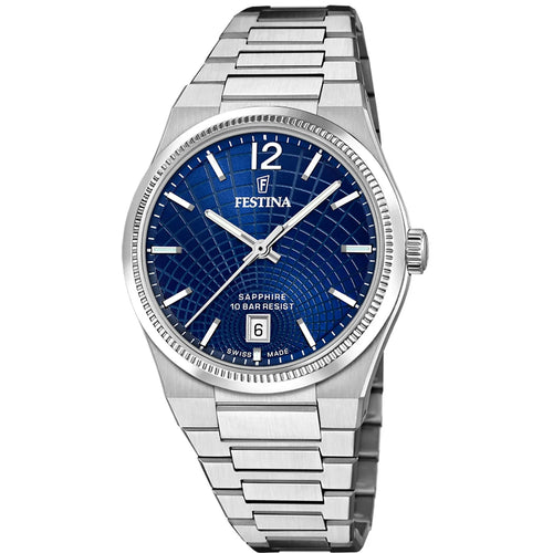 Festina Swiss Made Rive Blue Dial Ladies Watch F20052-7