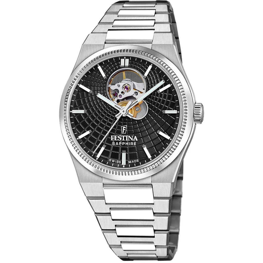 Festina Swiss Made Rive Black Dial Men's Watch F20053-4