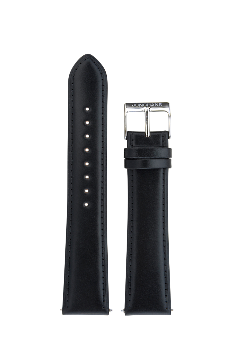 Junghans Max Bill Black Leather Replacement Strap 20mm