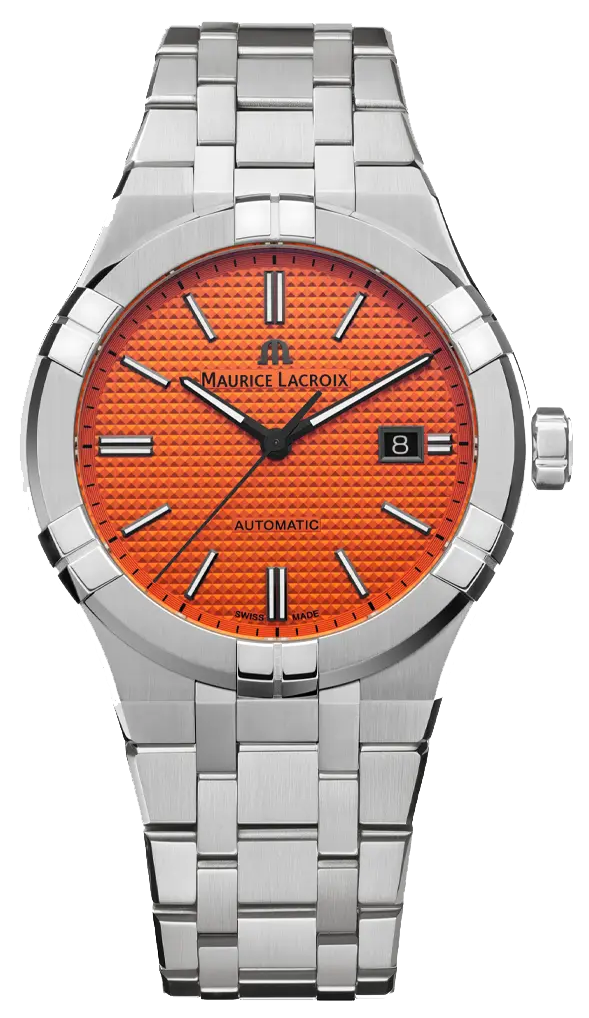 AIKON Automatic Date 42mm Orange Dial Limited Edition Watch Set