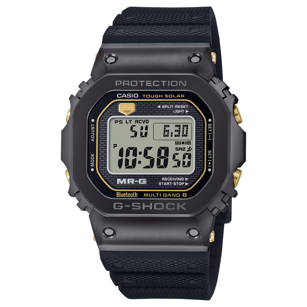 Casio G Shock MR G MRGB5000R 1 Titanium Black Rubber Tough Solar Bluet Beach Cities Watch Company