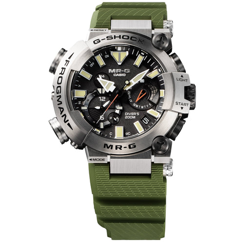 G-SHOCK MR-G FROGMAN OLIVE GREEN TOUGH SOLAR DIVE WATCH MRG-BF1000RG-3A