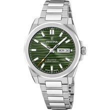 Festina Stainless Steel Analog Green Dial Men's Quartz Watch F20073-4