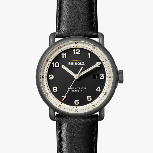 Shinola The Canfield Model C56 Black 43mm Watch S0120273239