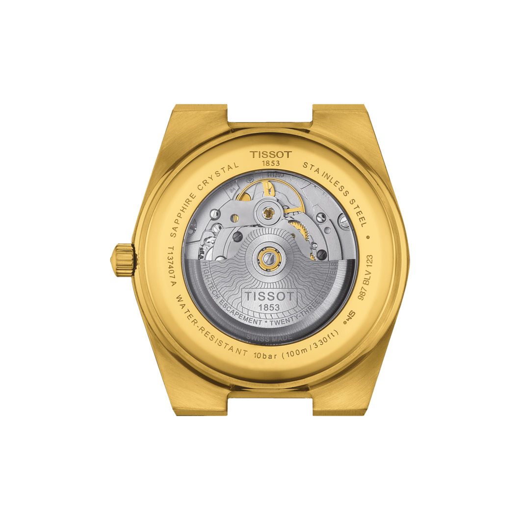 Tissot PRX Powermatic 80 40mm Gold Watch T1374073302100 Beach