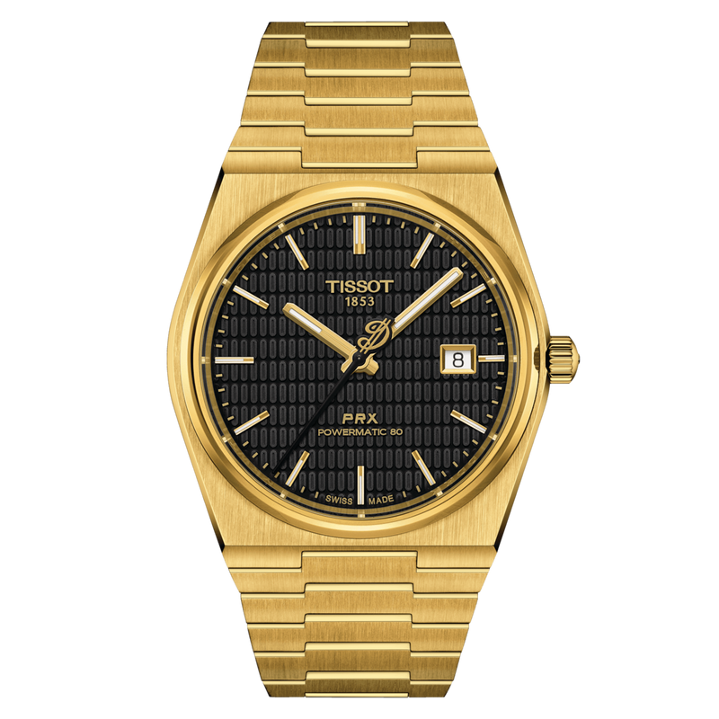 Tissot PRX Powermatic 80 40mm Gold Watch T1374073305100 Damian