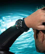 Timex Deepwater Reef 200 GMT 41MM Black Dial Rubber Strap Watch TW2W75000