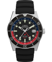 Timex Deepwater Reef 200 GMT 41MM Black Dial Rubber Strap Watch TW2W75000